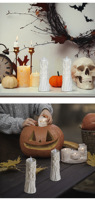 Lampe à LED pour Halloween Accessoires de décoration d'horreur Fantôme pour la mariée et le marié Ornements de bougies à LED Accessoires d'Halloween