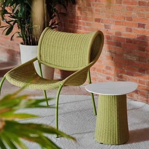 Sedia <span class=keywords><strong>da</strong></span> <span class=keywords><strong>Giardino</strong></span> in Rattan a Prezzo All'Ingrosso per Cortile e Patio, Sedia <span class=keywords><strong>da</strong></span> Pranzo Impermeabile per Esterni con Tavolo Rotondo - Product Image 2