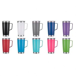 Bpa Free High Quality 20Oz Logo 304/201 Double Wall Custom Stainless Steel Beer <b>Coffee</b> Tumbler Cup Mug With Handle - Product Image 4