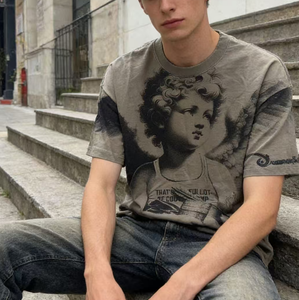 T-<span class=keywords><strong>shirt</strong></span> décontracté et confortable pour homme, style minimaliste, idéal pour la maison, avec motif 'THAT'S a T Shirts AWFUL alaCS' et 'COUCH', 'Man COUGH Boy SYRUP' - Product Image 6