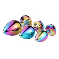 Kit d'entraînement pour plug anal, 3 pièces, plugs anaux en métal ornés de bijoux, jouets sexuels, plug anal en métal pour femmes, hommes, adultes, gays