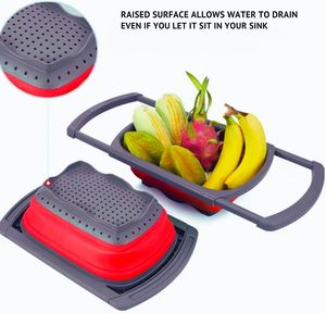 Colador de Silicona Plegable, Coladores y Escurridores de Cocina, Utensilios de Cocina, Tabla de Cortar para Carne, Verduras y Frutas - Product Image 6