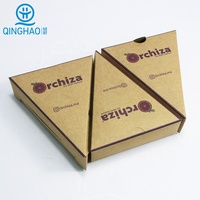 Boîte à pizza personnalisée de luxe en papier recyclé, imperméable, avec pelliculage mat, écologique, pour tranches de pizza, crêpes, gaufres, avec poignée