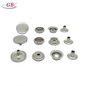 Boutons-pression <span class=keywords><strong>en</strong></span> acier inoxydable de 17 mm d'épaisseur pour vestes et doudounes, finition argent poli, vente <span class=keywords><strong>en</strong></span> gros d'usine - Product Image 1