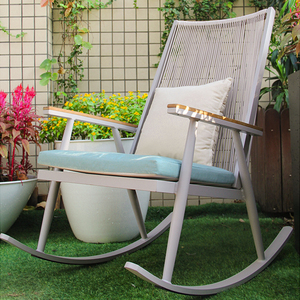 เก้าอี้โยกไม้ธรรมชาติเก้าอี้เลานจ์ไม้ - Product Image 4