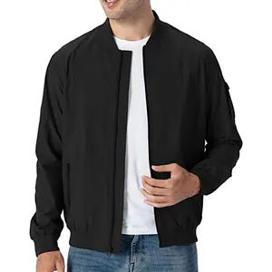 Men's Windproof Bomber Jackets Lightweight Running Windbreaker Outdoor Golf Fashion Coat