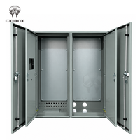 Boîte de distribution industrielle en acier étanche IP65 à double porte, panneaux de commande électrique PLC avec porte transparente