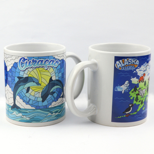 <span class=keywords><strong>Tasse</strong></span> à café en céramique <span class=keywords><strong>personnalisée</strong></span> avec logo imprimé, souvenirs de voyage, pays, villes, avec poignée - Product Image 1