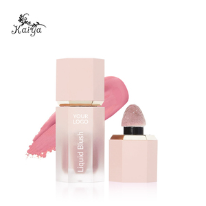 Fard à joues liquide teinté rouge rose mat à l'éclat rosée, <span class=keywords><strong>crème</strong></span> hydratante mélangeable, maquillage pour le visage transparent, marque privée - Product Image 4