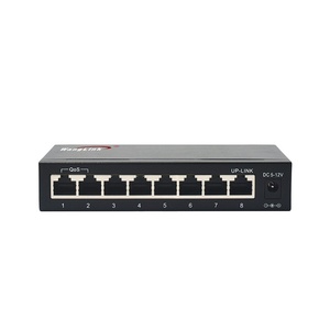 Oem ODM Gigabit 8 RJ45 cổng <span class=keywords><strong>Ethernet</strong></span> không được quản lý chuyển đổi với QoS VLAN hỗ trợ 10Gbps Công suất vỏ kim loại Mạng chuyển đổi mở rộng - Product Image 1
