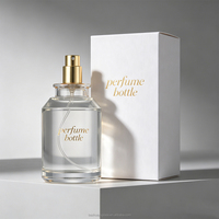 Flacon de parfum rond à base solide de 100 ml, avec bouchon en globe à facettes, impression personnalisée sur la surface, boîte cadeau – Fournisseur d'usine