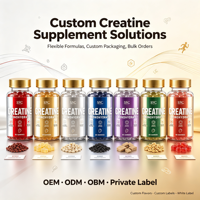 SYC BIO Créatine Monohydrate Gummies Bien-être Musculaire Complément Quotidien 60 Unités Fraise 1250mg Prix Usine Marque Privée OEM