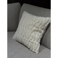 Coussin décoratif chic en fausse fourrure carrée pour salon, coussin solide et durable, abstrait géométrique minimaliste, pour lit et hôtel