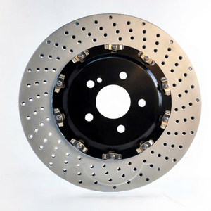 Disco de freno flotante de dos piezas con diseño antidecoloración y patrón perforado y ranurado personalizado para C190 AMG GT / GT-S A2314210212 - Product Image 1