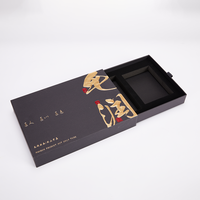 Boîtes cadeaux rigides en carton avec logo laminé personnalisé, tiroir coulissant de luxe, emballage de bijoux et de produits de beauté, boîtes cadeaux en papier avec EVA