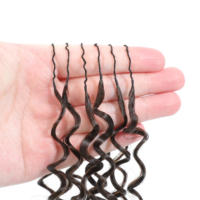 Extensions de cheveux humains Remy bouclés birmans à pointes plumes, réutilisables, super double drawn, micro-liens, sans perte, 12-32 pouces