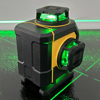Niveau laser multifonctionnel 16 lignes à lumière verte Machine à nivellement automatique 4D Batterie au lithium Outil de nivellement 360