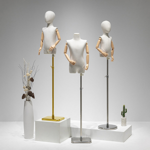 Negozio di abbigliamento per bambini oggetti di scena in lino a metà corpo manichino testa manichino per bambini - Product Image 1