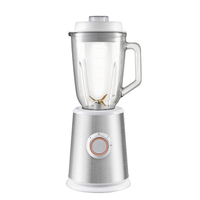 Batteur sur socle électrique grande capacité 1,5 L avec tête inclinable, corps en acier inoxydable, bol en verre, 1000 W, robot culinaire domestique