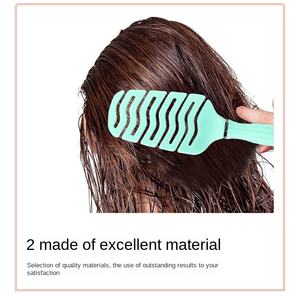Poils de sanglier en plastique Vague creuse Big Bend Spareribs Peigne de massage pour cheveux bouclés à <span class=keywords><strong>crinière</strong></span> de porc pour <span class=keywords><strong>la</strong></span> coiffure - Product Image 6