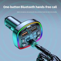 Q7 transmetteur FM mains libres Kit voiture BT Type C Aux musique numérique 3.1A double chargeur Usb voiture lecteur Mp3
