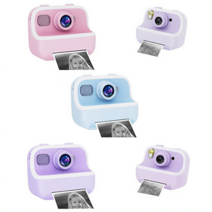 Mini cámara con impresión instantánea, incluye rollo de papel para impresora, cordón y marcador para niños - Product Image 1