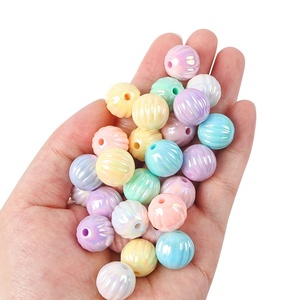 14mm AB <strong>Magic</strong> Pumpkin Acrylic Loose <strong>Beads</strong> Colorful DIY Jewelry Bracelet Necklace Beaded Pens Accessories Shiny Girl - Product Image 1