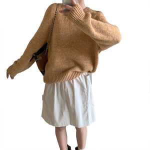 Pull en maille à col en V rétro pour femme, nouvelle collection automne 2026, style décontracté ample, manches longues, haut tendance, pull rétro à col en V - Product Image 6