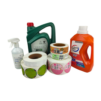 Étiquette autocollante en vinyle imperméable de forme irrégulière personnalisée pour détergent liquide à lessive pour bouteille de la marque SUNSHINE