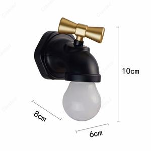Mini Cute Faucet Wall Lamp Creative Outdoor <b>Indoor</b> Small Night <b>Light</b> USB Charging Living Room Bedroom Staircase Decorative <b>Light</b> - Product Image 5