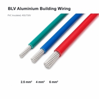 Kabel Tembaga Inti Padat Harga Murah 2.5mm 4mm 6mm Kabel BV Dekorasi Rumah Kain PVC Tahan Api 450V/750V Cina