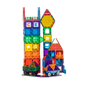 Puzle educativo magnético para niños, bloques de construcción, azulejos magnéticos, canicas, 100 piezas - Product Image 3