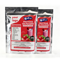Poudre de créatine hyperprotéinée à saveur fraise faible en sucre pour la prise de poids - Formule riche en nutriments pour femmes adultes danseuses - Vente en gros