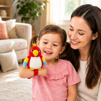Jouet en peluche perroquet parlant, répète votre voix, enregistrement vocal, chante, parle, oiseau en peluche doux pour enfants, cadeau pour enfants