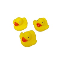 Jouets de bain pour bébé 4 pièces en PVC, mère et fils, son BB, grand canard jaune, flotte trois fois, multicolore