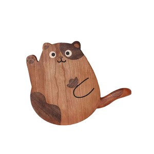 Planche à découper en bois de noyer <span class=keywords><strong>massif</strong></span>, créative et mignonne, en forme de chat, plateau de petit-déjeuner pour la maison et les enfants, nourriture pour bébés - Product Image 2