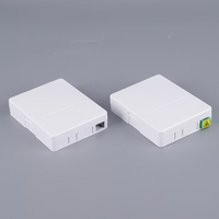 Kotak Distribusi Serat Optik FTTH 2 Core Mini ODF ABS untuk Pemasangan di Dinding Dalam Ruangan dengan Adaptor SC APC UPC untuk FTTx