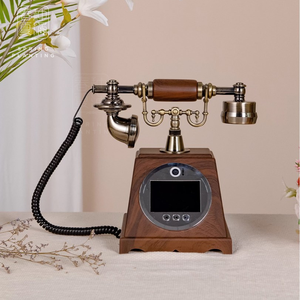 Téléphone livre d'or vidéo vintage en bois 1080P pour cabine téléphonique londonienne, livre d'or vidéo antique pour les fêtes de mariage - Product Image 1
