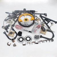 Kit complet de suspension avant pour kart électrique, quad et buggy DIY : amortisseur, frein à disque, klaxon, direction en aluminium