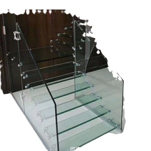 ราวบันไดกระจกนิรภัยสแตนเลสสำหรับห้างสรรพสินค้า ดีไซน์ร่วมสมัย ทนทาน - Product Image 1