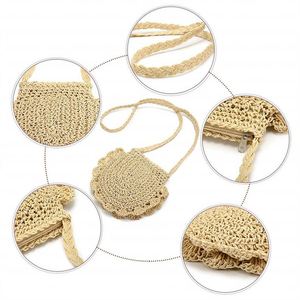 Sacs au crochet du Vietnam, petit sac formel en paille de plage vintage <span class=keywords><strong>blanc</strong></span>, seau pour femme, moyen, à la mode, filles - Product Image 6