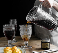 Pichet à eau en verre classique à l'ancienne tasse à vin Highball tournesol ensemble de verres à boire pour mariage