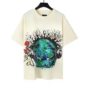 Wholesale 100% Cotton Oversized Hip-Hop Custom Unisex Men's <strong>T-Shirts</strong> Drop Shoulder Heavyweight Print <strong>Enzyme</strong> <strong>Wash</strong> High Quality - Product Image 1