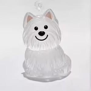 迷你卡通狗宠物骨灰盒项链透明宠物毛发收纳钥匙扣纪念吊坠用于骨灰纪念品疗愈纪念 - Product Image 4