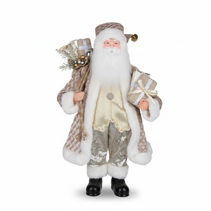 Poupée Père Noël matelassée <span class=keywords><strong>taupe</strong></span> avec capuche en fourrure, figurine neutre du Père Noël pour vitrine de boutique, ensemble de Noël - Product Image 2