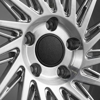 Jantes forgées chromées multi-rayons 2 pièces, à déport profond et lèvre polie, personnalisables, 18-24 pouces, en alliage d'aluminium 6061-T6 pour voitures particulières