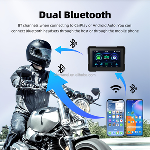 Écran d'affichage portable étanche de 5 pouces avec GPS, DVR, Bluetooth, CarPlay sans fil et Android Auto pour moto - Product Image 3