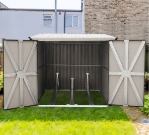 <span class=keywords><strong>Abri</strong></span> de jardin pour vélos en acier galvanisé, écologique, résistant aux rongeurs, imperméable, verrouillable, avec 4 supports pour vélos - Product Image 6