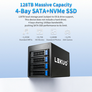 Station d'accueil hybride USB4 40 Gbit/s à 5 baies compatible Thunderbolt 3/4/5 avec boîtier NVMe M.2 x1 + <span class=keywords><strong>SATA</strong></span> x4 pour sauvegarde Mac/PC - Product Image 3