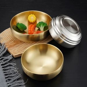 <span class=keywords><strong>Bol</strong></span> Moderne Coréen de Luxe <span class=keywords><strong>Or</strong></span>, Grande Saladière en Acier Inoxydable, <span class=keywords><strong>Bol</strong></span> Mélangeur Rond en Métal avec Couvercle - Product Image 5